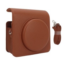 Vintage Camera Case Brown PU Leather Removable Front Section with Adjustable