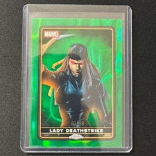 🔌IU 2025 TOPPS CHROME DEADPOOL GREEN LAVA REFRACTOR /99 LADY DEATHSTRIKE #13