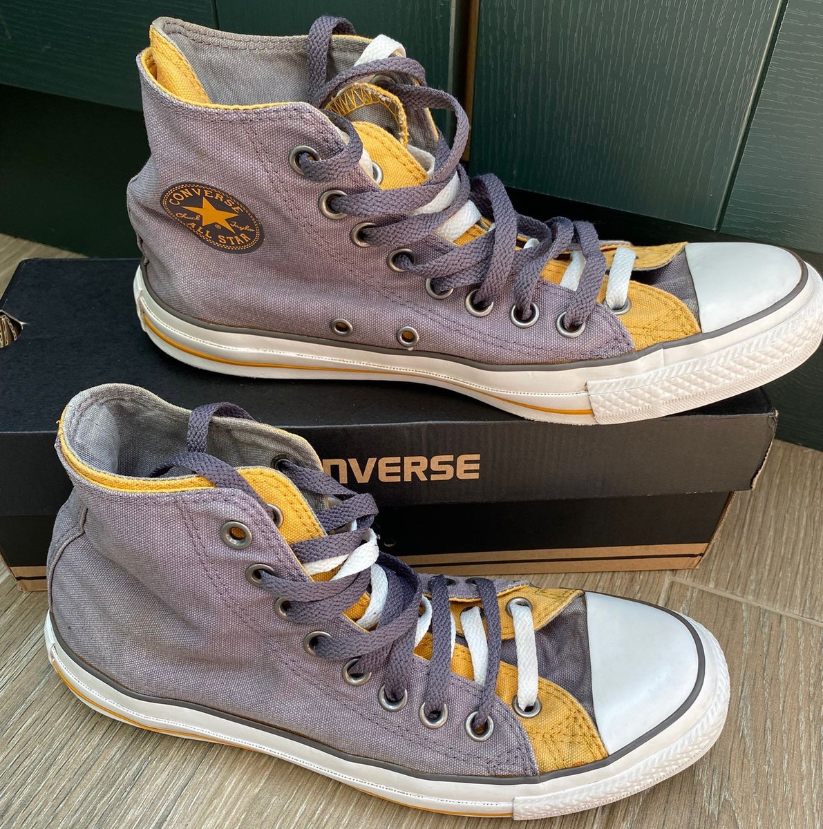 Converse Chuck Taylor All Star High Top Gray Gold Double Wall