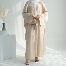 Turkey Kaftan Abaya Open Cardigan Plus Size Dubai Muslim Women Robe Party Dress