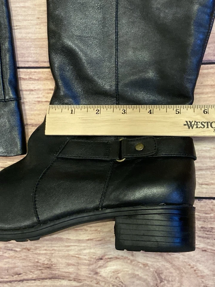 Easy Spirit Size 9.5 M Black Leather Tall Women's Riding Boots - Image 4 of 4