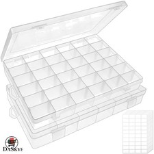Compact Fishing Tackle and Jewelry Organizer with 36 Adjustable Compartments