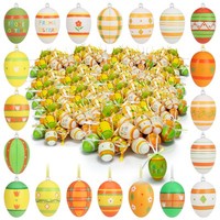 576X Handbemalte Ostereier Zum AufhäNgen 6 Cm - Osterdeko Mit Muster - Bunte