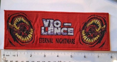 Vio-Lence Eternal Nightmare Red Border Strip Woven Patch