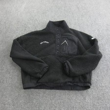 Vuori Jacket Womens Small Black Cozy Sherpa Fleece Snap Pullover Outdoor Olipop