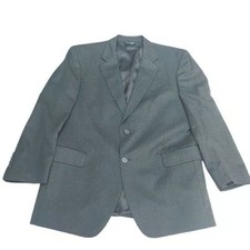 Jos A Bank Wool Cashmere 2 Piece Suit Mens Sz 43R Pleated Cuffed Pants 36x30