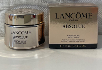 Lancome Absolue Rich Cream w/ Grand Rose Extracts  0.5 Fl oz / 15 ml EXP 6/2028