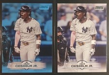 2025 Topps Stadium Club Jazz Chisholm Jr. Yankees Lot of 2 Base & Light Blue