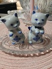 Cambridge Crystal Tray W/Porcelain Cat Salt & Pepper Shakers — photo 10