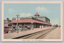 Railway Station Truro Nova Scotia Postcard Canada