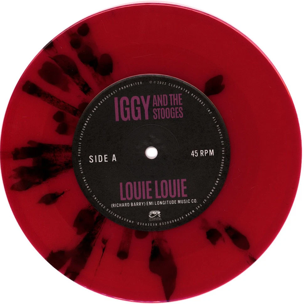 Iggy and The Stooges - Louie Louie Black Gold Splatter (2023 - CA - Original)