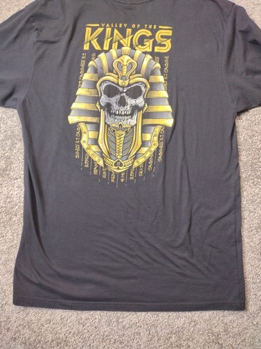 Zero Foxtrot Exclusive T shirt Size Large Black W Gold SKULL Valley of the KINGS - Picture 7 of 10