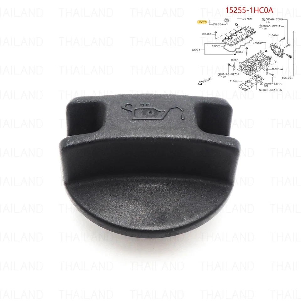 Cap Oil Filler 152551HC0A For Nissan Frontier Navara NP300 D23 2015 - '25 Foto 2 de 4
