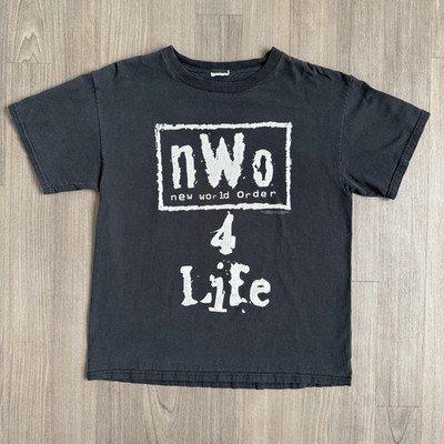 Vintage NWo 4 Life Shirt Mens Medium Black WCW Wrestling Graphic Tee 1998