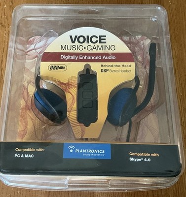 NIP Plantronics Voice 646 Audio DSP Stereo USB Headset  Headband Music Gaming