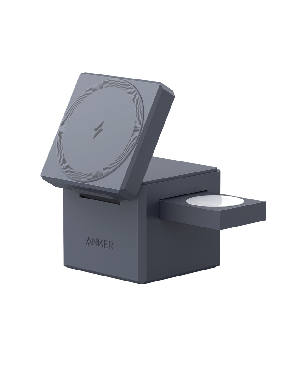 Anker 3-in-1 Cube with MagSafe Y1811 Wireless Charger Grey