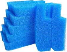 SHIGATSU 12 Pack Replacement Aquarium Sponge Foam Filter Pads for BLUE