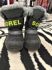 Sorel Boys' Toddler Waterproof Faux Fur Winter Snow Boots Size 8