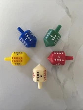 5 Color Plastic Toma Todo Pirinola Traditional Mexican Game