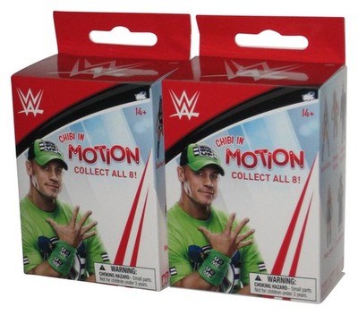 WWE Wrestling Chibi In Motion Bullsi Toy Mini Figure Keychain - (2 Mystery Blin
