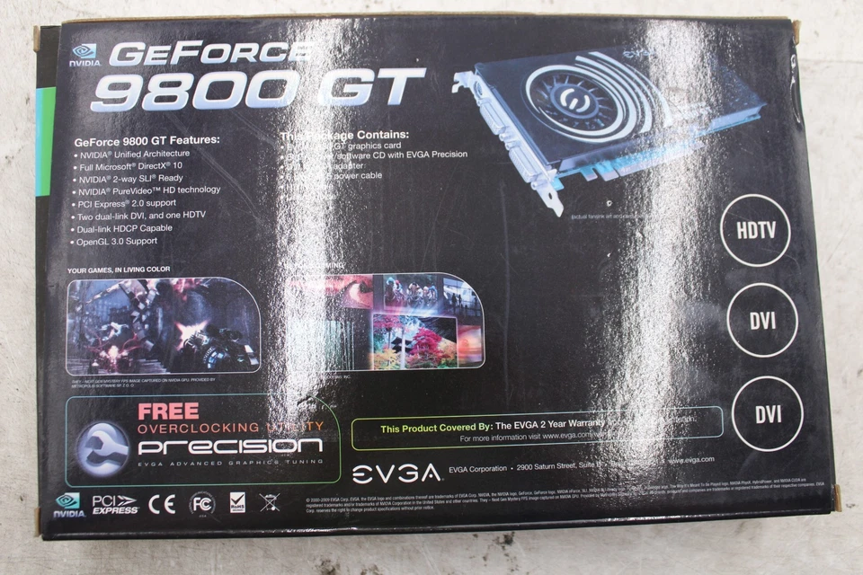 NVIDIA GeForce 9800 GT 512MB DDR3 PCI-E 2.0 EVGA Graphics Card - Image 3 of 4