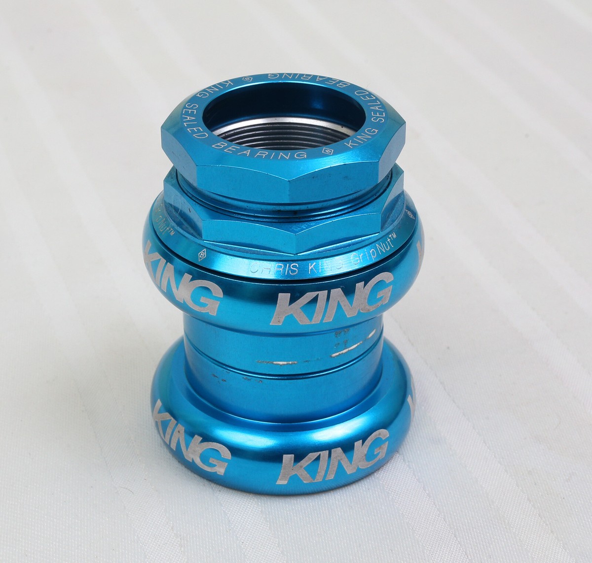CHRIS KING GRIP NUT 1インチ ヘッドパーツ BLUE