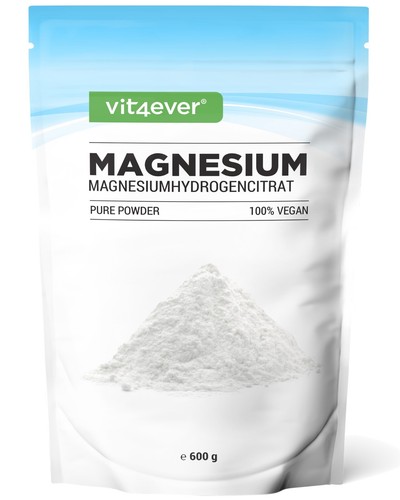 MAGNESIUM PURE 600g Magnesium Citrat Pulver ohne Zusatzstoffe