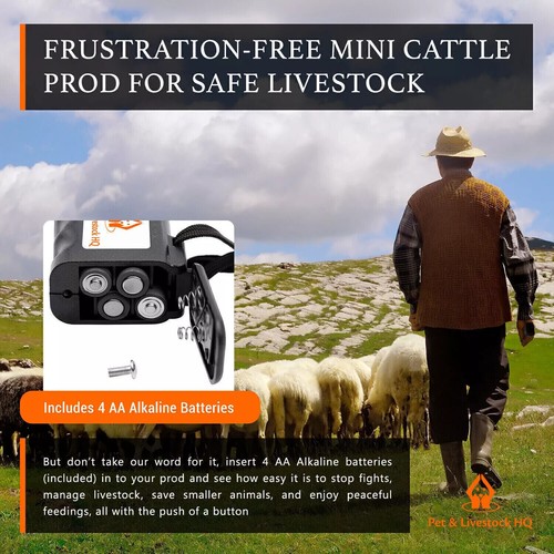 NEW Handheld Cattle Prodder Stock Prod 4000V Electric Shock Livestock Cow Pig AU - Picture 6 of 7