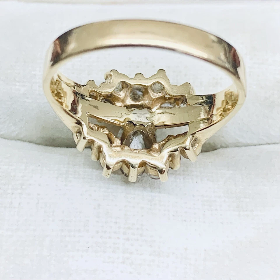 1 Ct 14k Yellow Gold Round Cut Natural Diamond Engagement Wedding Ring Size 8.5 - Image 4 of 4