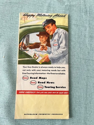 vintage gas stations paper street road maps - Various cities years 40s, 50s 60s - Picture 37 of 131