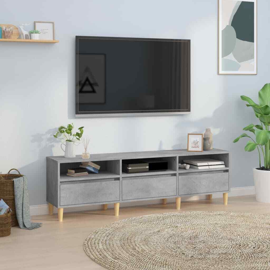 vidaXL TV Cabinet Concrete Grey 150x30x44.5 cm Engineered Wood