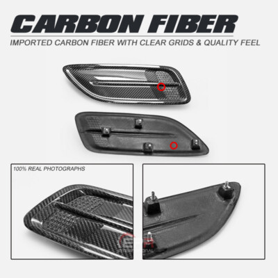 For Kia Stinger EPA Style Carbon Fiber Glossy Front Hood Vents Scoop Air Ducts