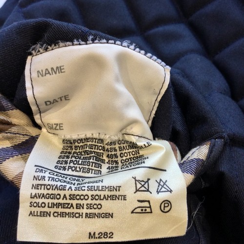 Aquascutum Quilted Jacket Size 12 Blue Vintage Chest 38" Pockets Boxy Womens - Picture 13 of 13