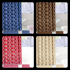 19PC COMPLETE BATHROOM BATH MATS SHOWER CURTAIN WITH WHITE CERAMIC SET HONEY