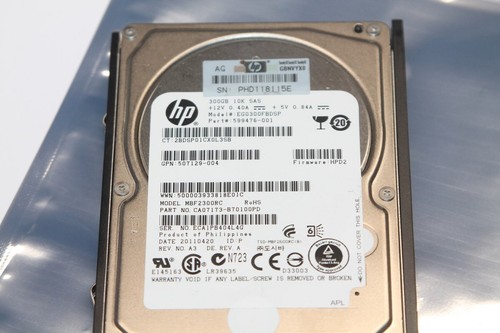 HP .. DISQUE DUR 2.5" 300Go 10K SAS pour PROLIANT .ref: 599476-001 / EG0300FBDSP - Photo 2/6