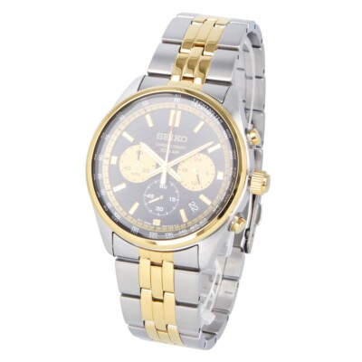 SEIKO CHRONOGRAPH SSB430P SSB430 Men Analog Quartz Silver