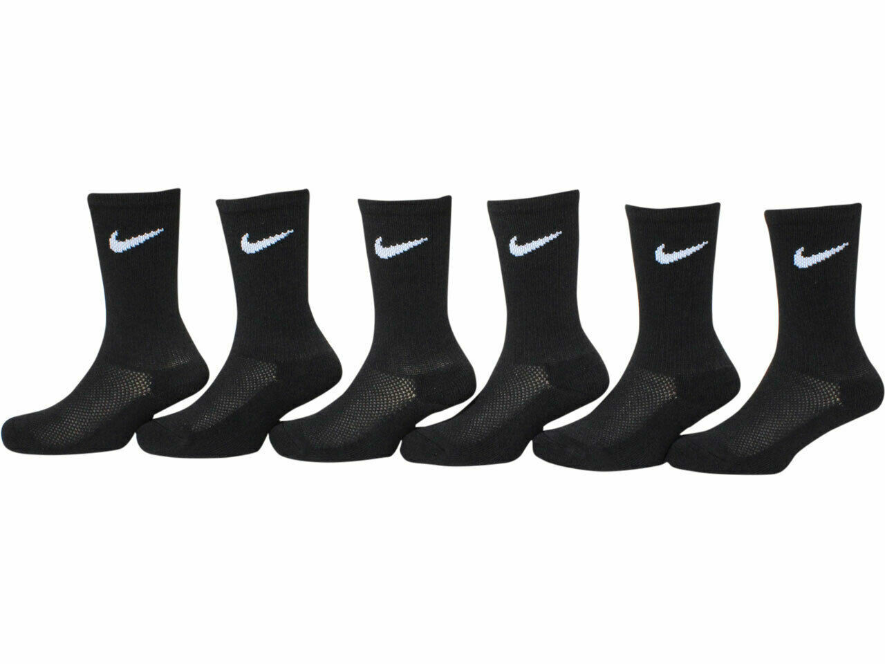 6 PAIR NIKE JORDAN BOY GIRL Cushion Crew Socks US Shoe Size 7C-10C OR 10C-3Y $24