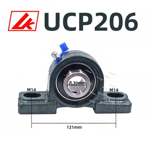 UCP202-UCP220 Pillow Block Bearing 15mm- 100mm Bore 2 Bolt Solid Flange Base - Picture 14 of 40