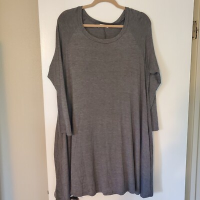 Eloges brand gray A-line dress, new without tags, size XL fall soft 