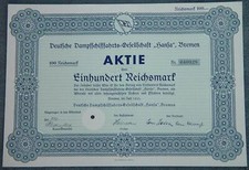 Niemieckie Towarzystwo Żeglugi Steamowej "Hansa", Brema 1933 100 RM