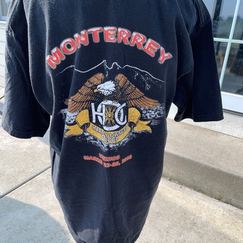 Monterrey Mexico HOG Marzo Double Sided Size L Y2k Biker Shirt Harley Davidson - Picture 2 of 5