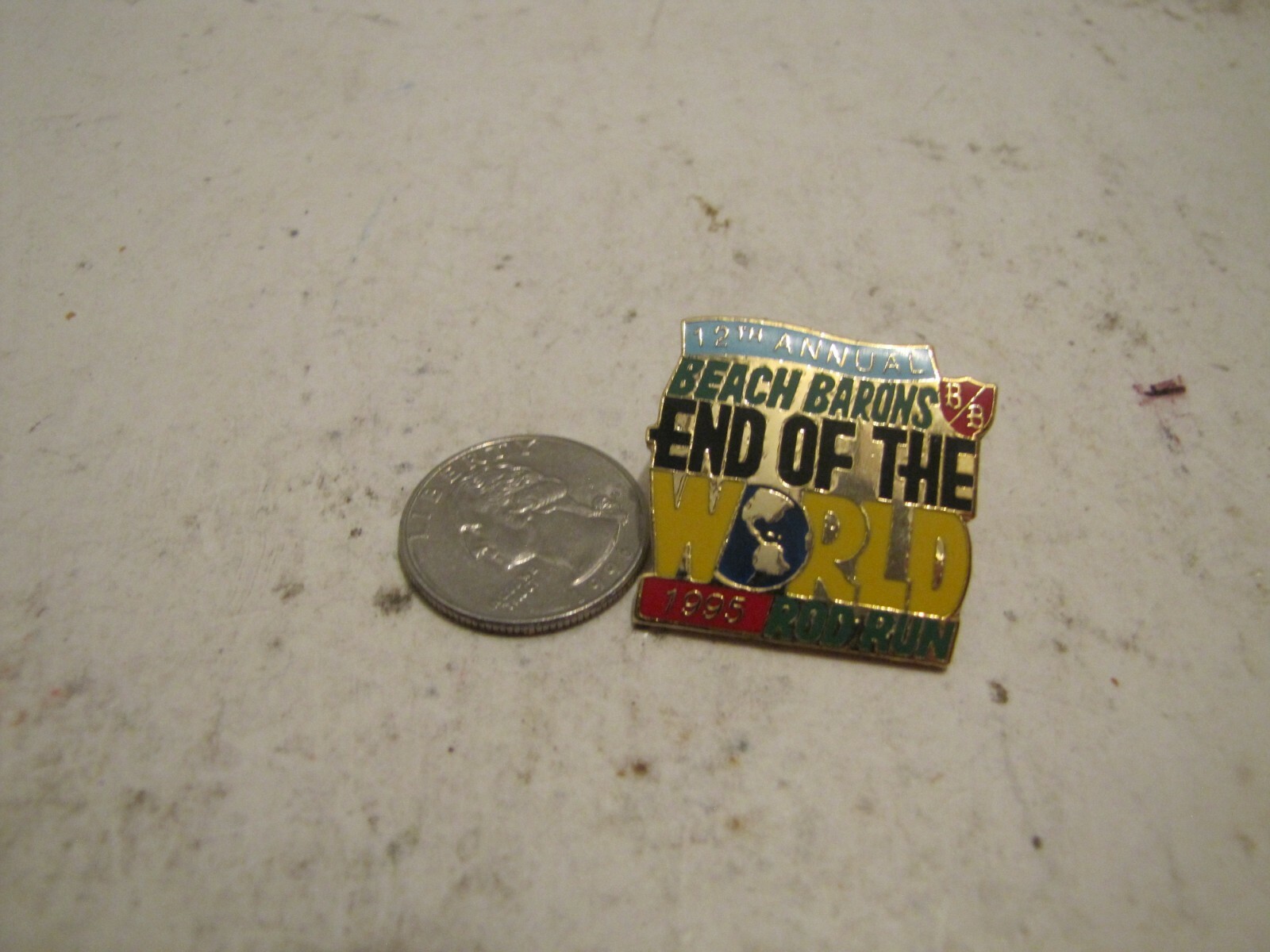1995 12TH ANNUAL BEACH BARONS END OF THE WORLD ROD RUN PIN eBay