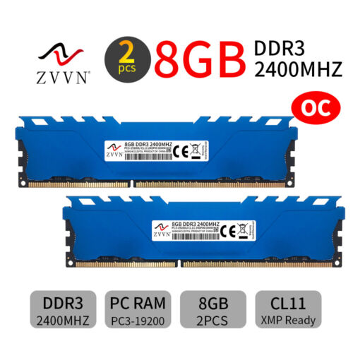 32GB 16GB 8GB DDR3 2400MHz OC PC3-19200 CL11 240Pin Desktop Memory RAM ZVVN Blue - Picture 14 of 15