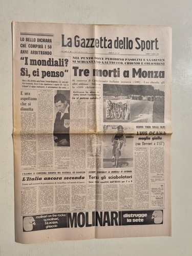 La Gazette Du Sport Du 18 Juillet 1972 : Merckx, Gimondi, Bally, Magistrelli – Journal Vintage