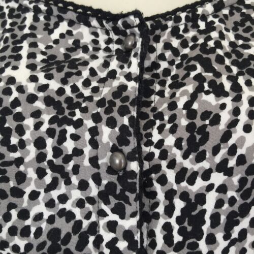 Merona Size Small 4 Womans Black Gray White Polka Dot Cotton Casual Career Dress - Picture 3 of 8