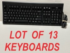 Lot of 13 WYSE KB-3923 770413-01L PS2 BLACK KEYBOARD