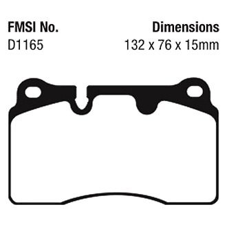 EBC DP41909R Yellowstuff Rear Brake Pads for 2014-2017 Maserati Ghibli