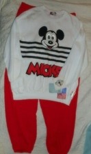 NWT Vintage Women's Mickey Mouse Disney Sweatshirt and Sweat Pants 20W 1987