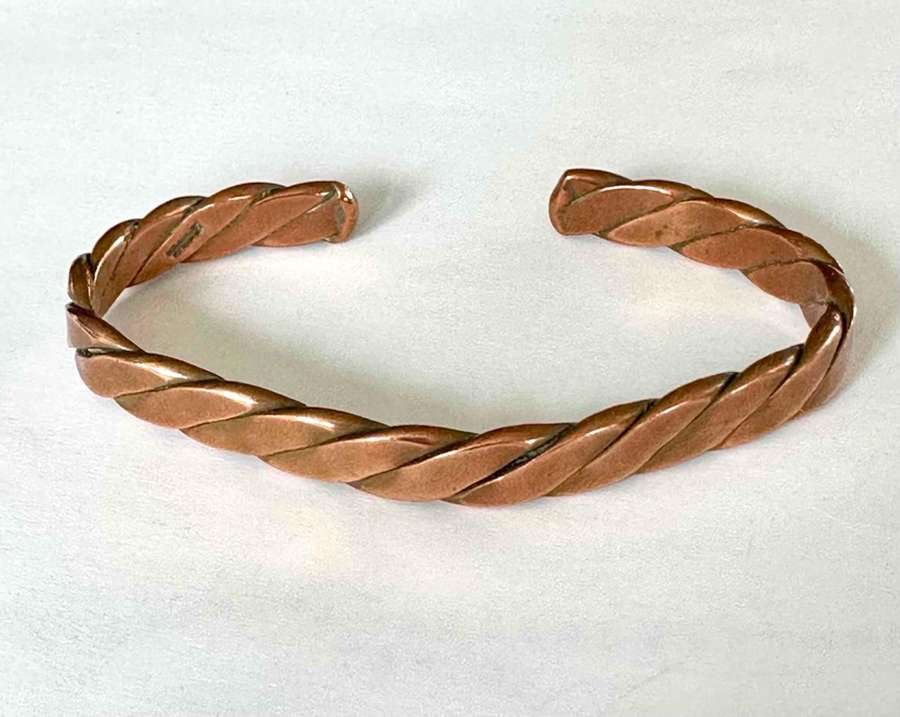 Vintage Maker Marked Solid Copper 'S' Link Design… - image 2