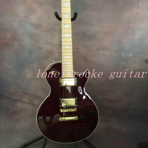 Custom LP Electric Guitar Gold hardware shell inlay white building free ...
